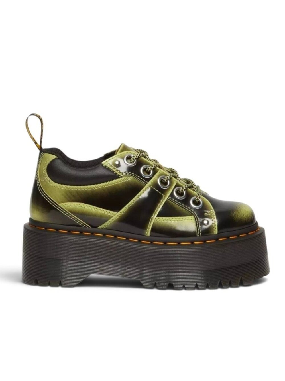 Dr. Martens 5-Eye Max Distressed Leather Platform Shoes